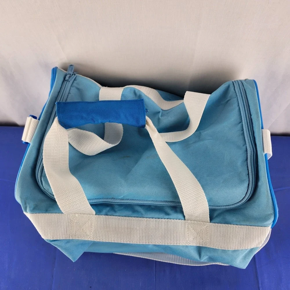 Adidas Diablo Small Duffel Bag Light‎ Blue/Real Blue White Gym Bag